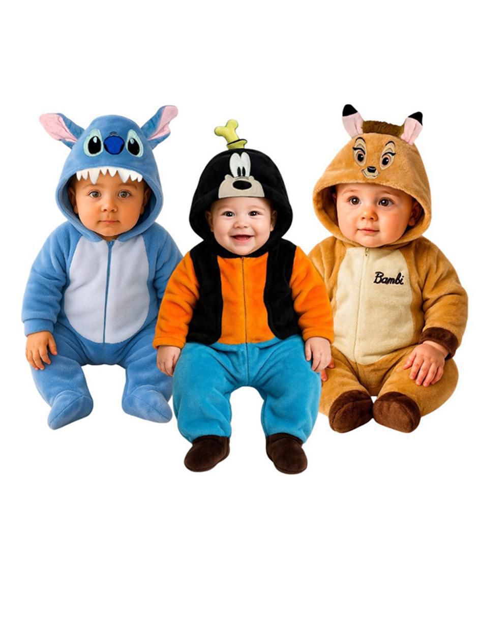Set de mamelucos Stitch, Goofy y Bambi para bebé