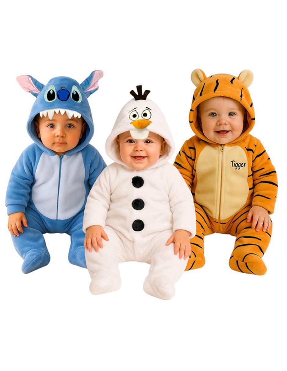 Set de mamelucos Stitch, Olaf, Tigger para bebé
