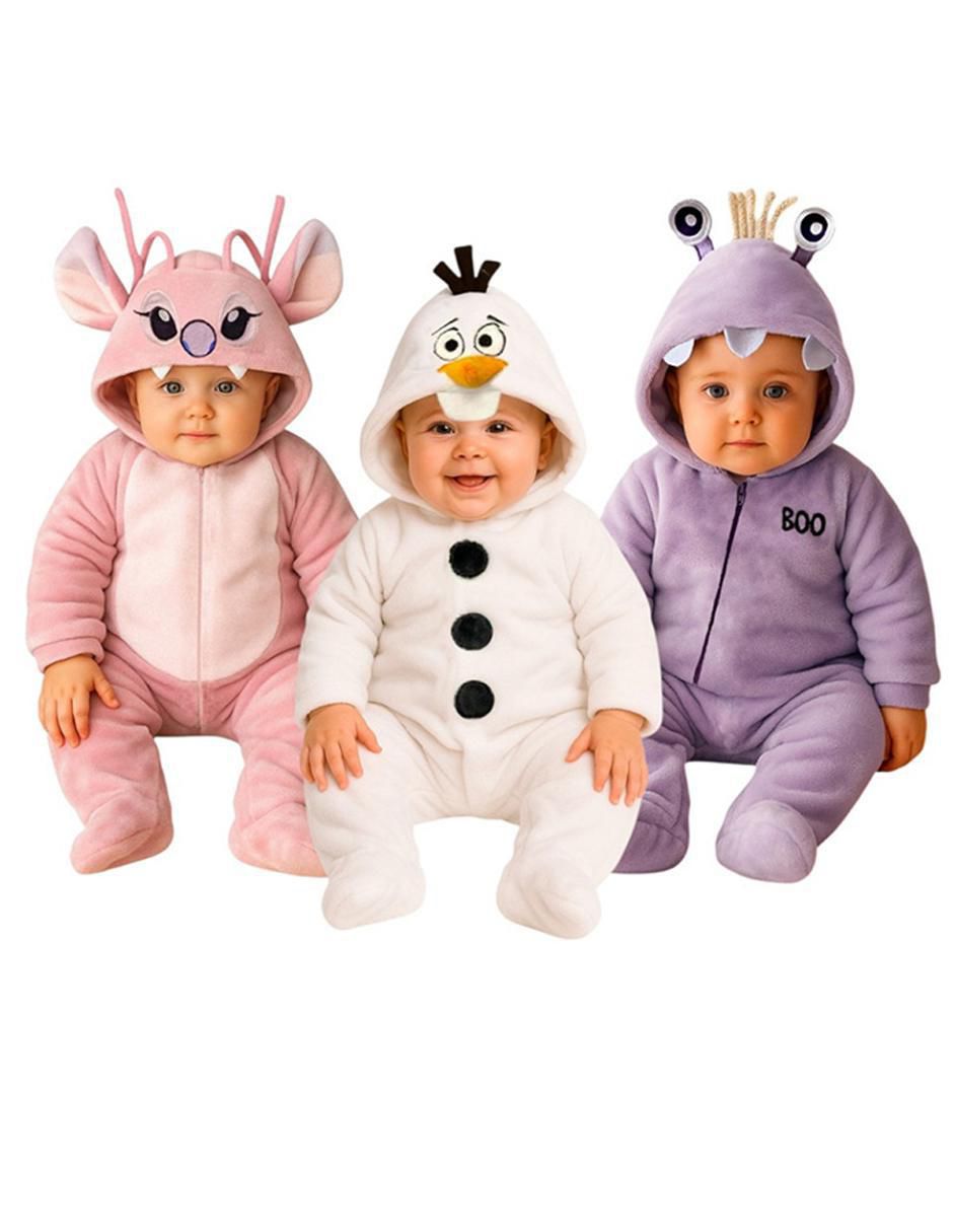 Set de mamelucos Angel, Olaf, Boo para bebé