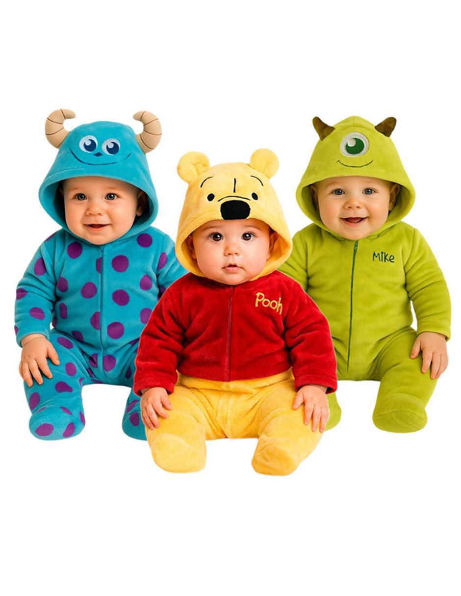 Set de mamelucos Sully, Pooh y Mike para bebé niño 1