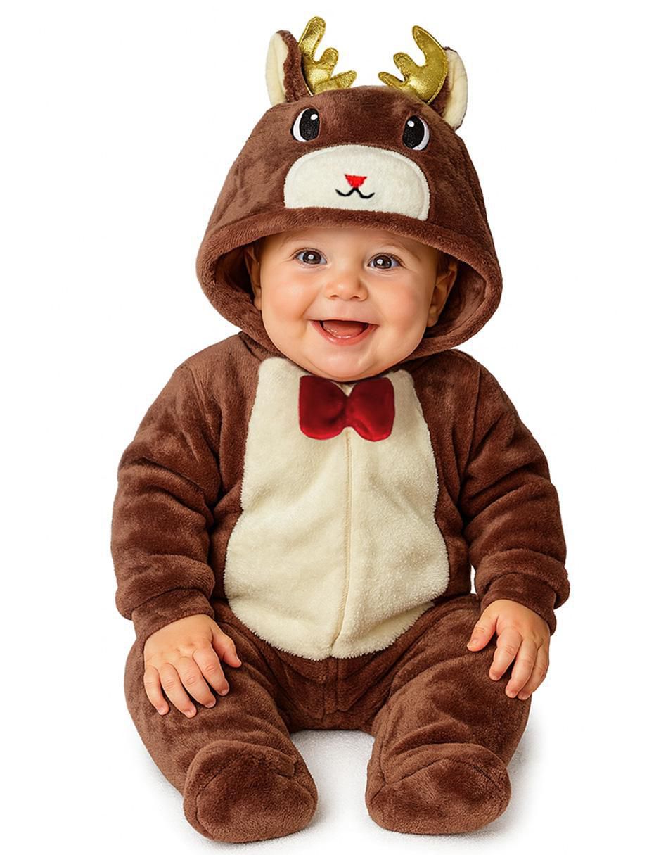 Set de mamelucos Reno y Santa Niño para bebé niño 2