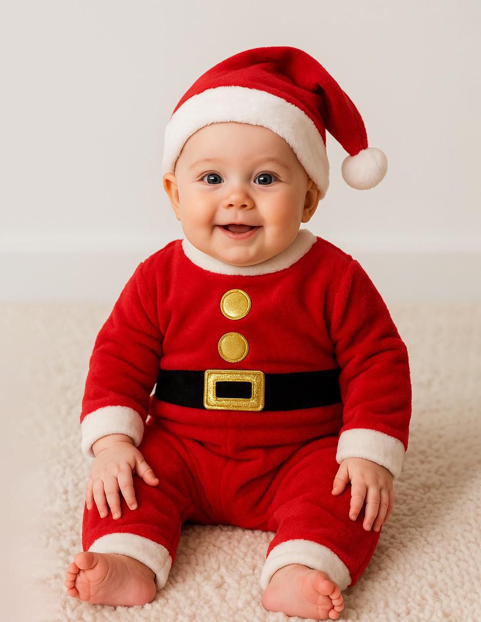 Set de mamelucos Reno y Santa Niño para bebé niño 3