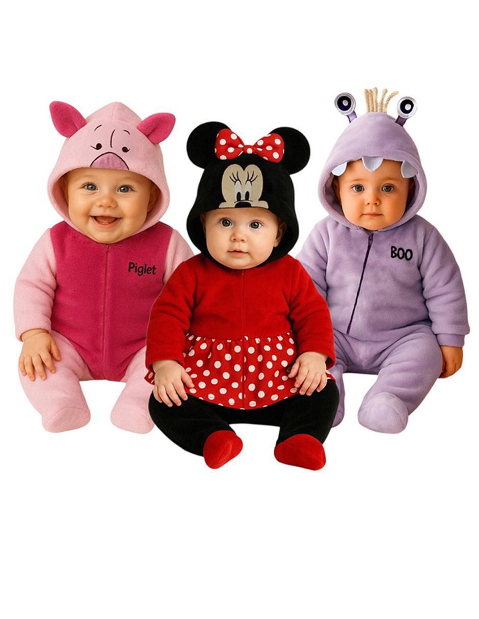 Set de mamelucos Piglet, Minnie, Boo para bebé