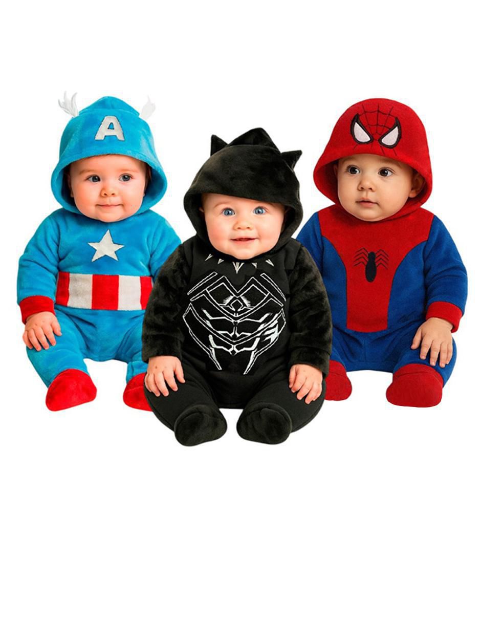 Set de mamelucos Capitan America, Black Panther, Spiderman para bebé niño Set de mamelucos Capitan America, Black Panther, Spiderman para bebé niño