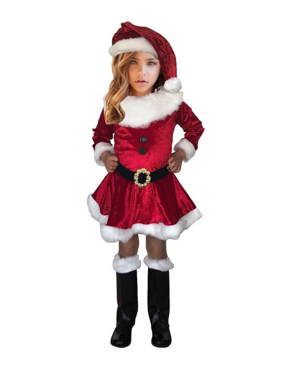 Disfraz navideño de Santa Cluas para niña