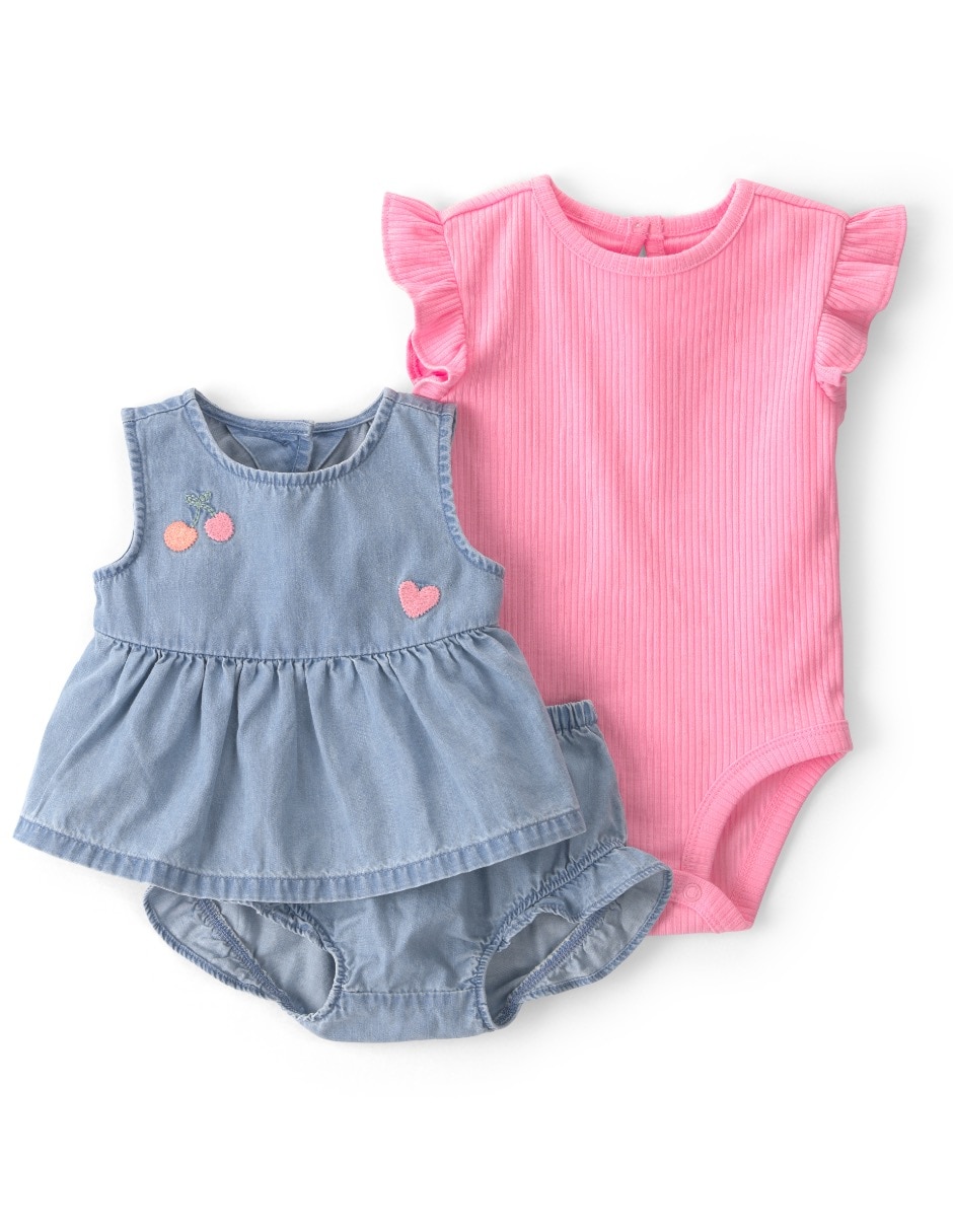 Conjunto casual de algodón para bebé niña