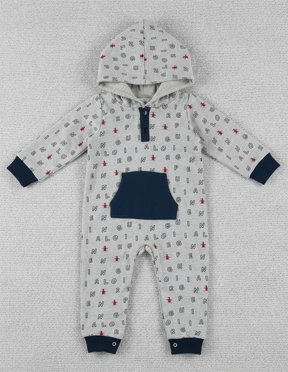 Mameluco térmico Baby Penguin de algodón para bebé