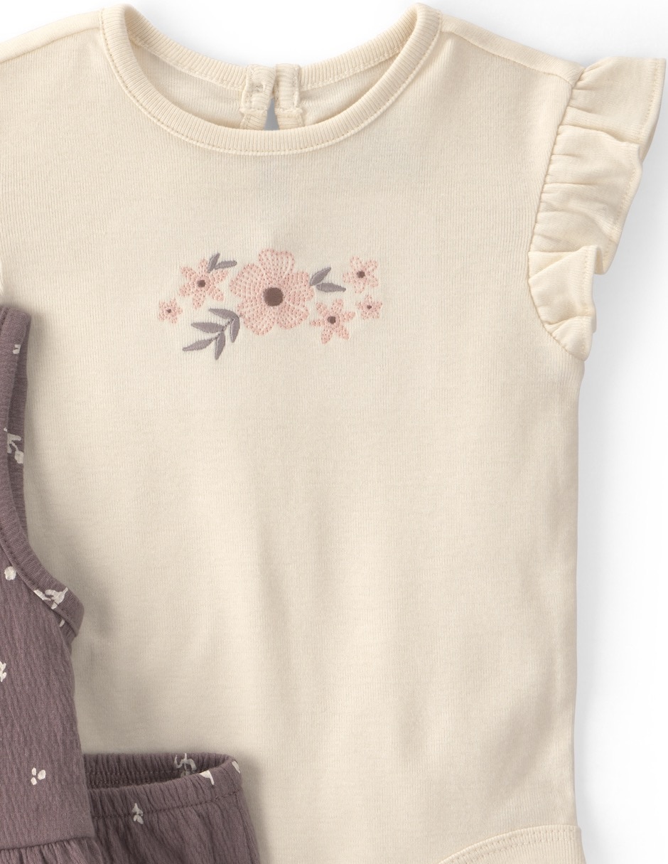Conjunto de algodón para bebé niña 6