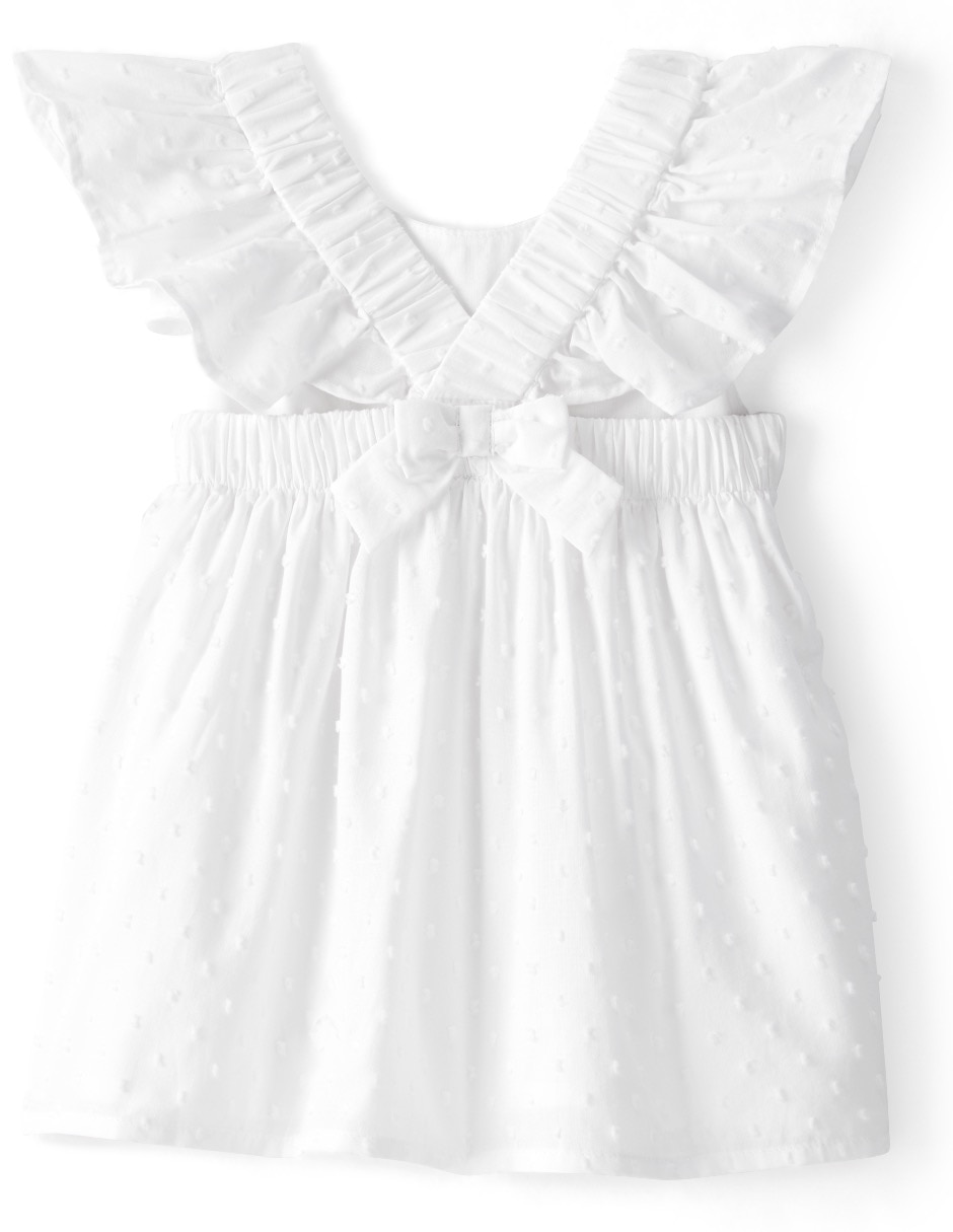Vestido manga volantes para bebé niña 2