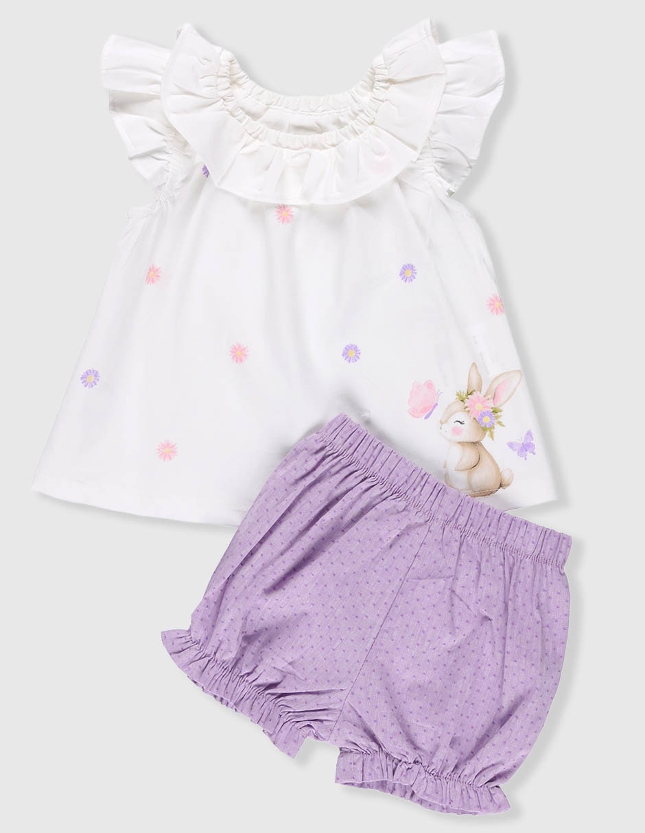 Conjunto de algodón para bebé niña