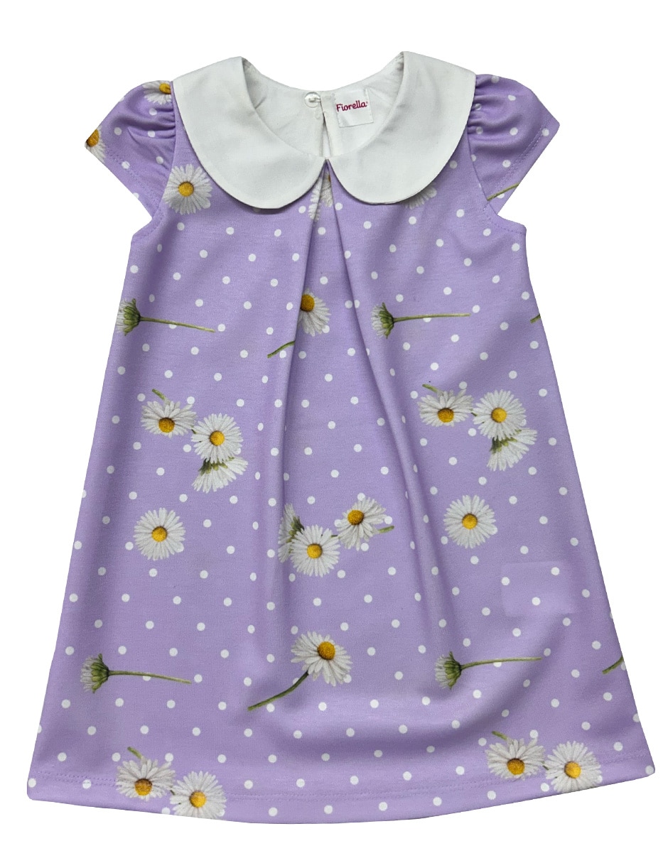 Vestido manga cap para bebé niña