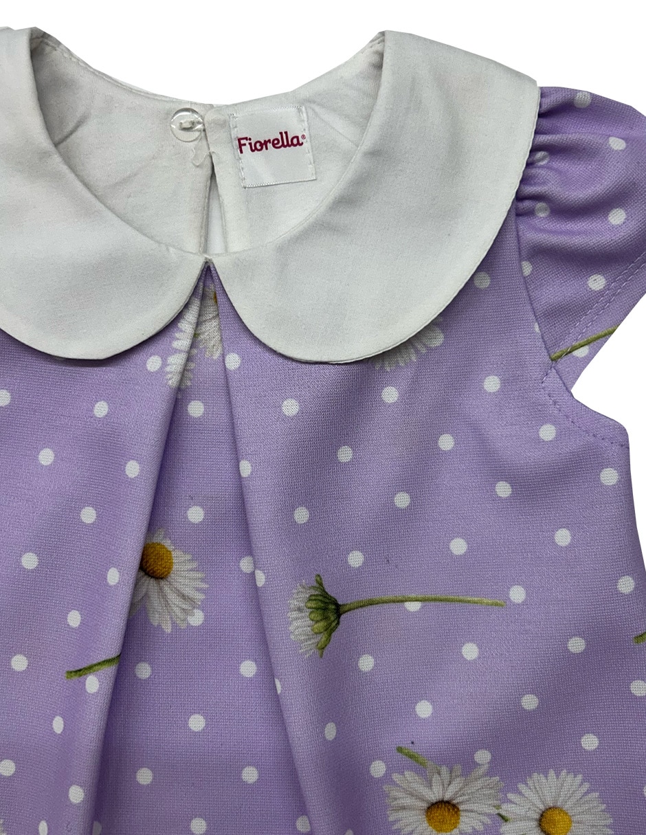 Vestido manga cap para bebé niña 4