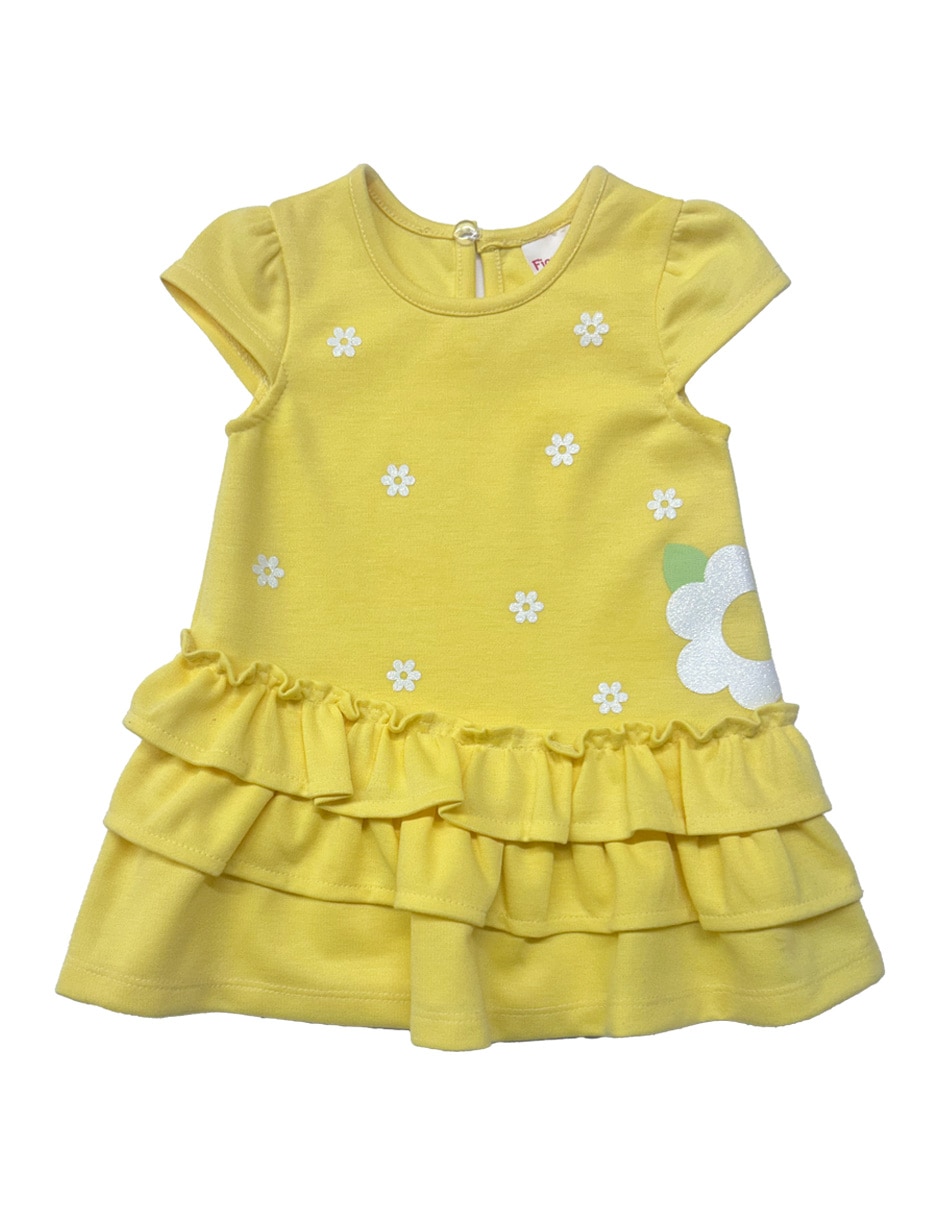 Vestido manga cap para bebé niña Vestido manga cap para bebé niña