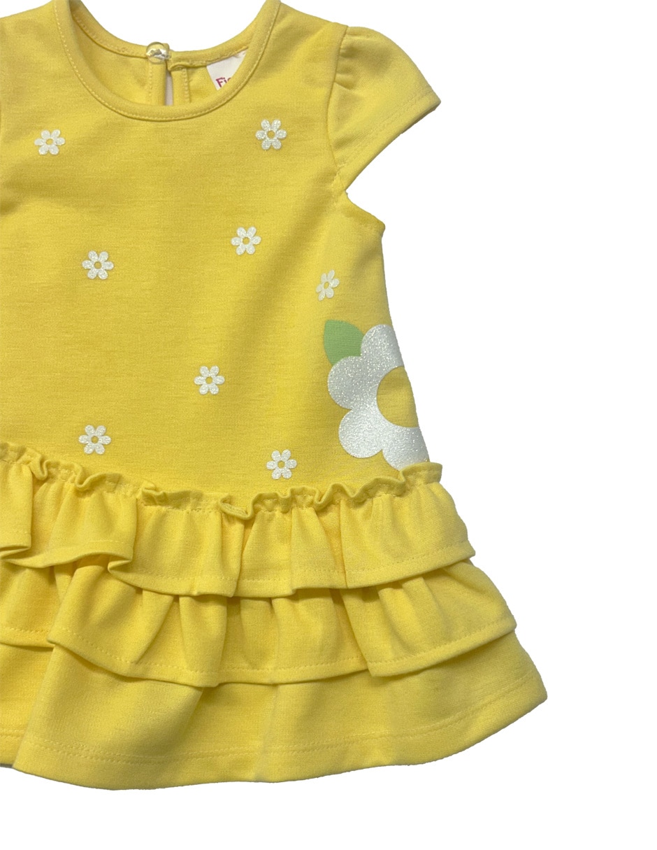 Vestido manga cap para bebé niña 4