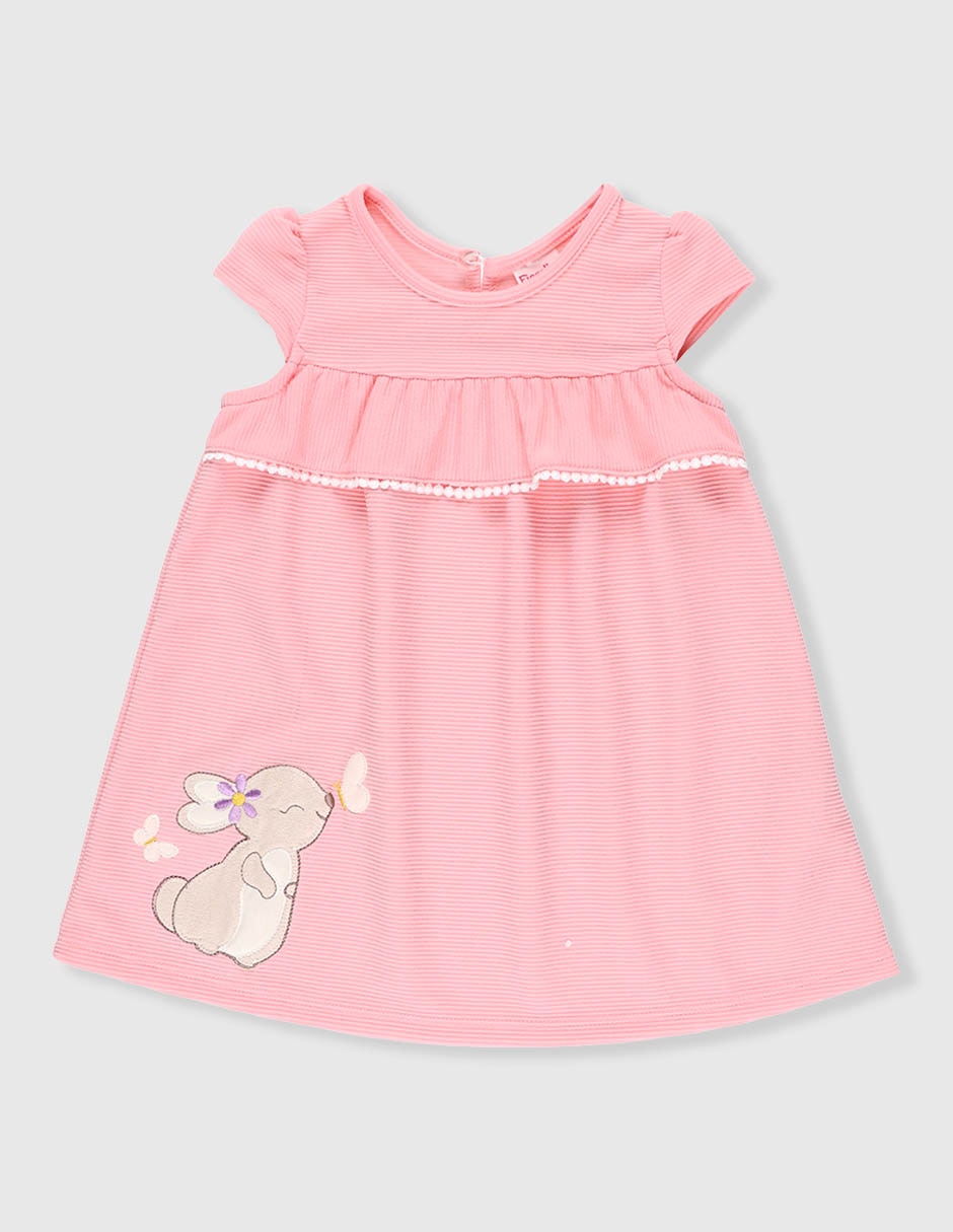 Vestido manga cap para bebé niña Vestido manga cap para bebé niña