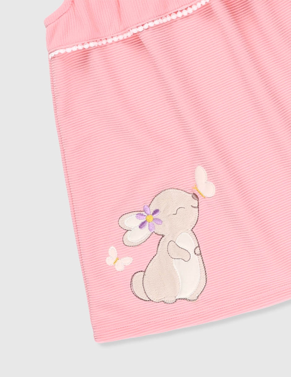 Vestido manga cap para bebé niña 3