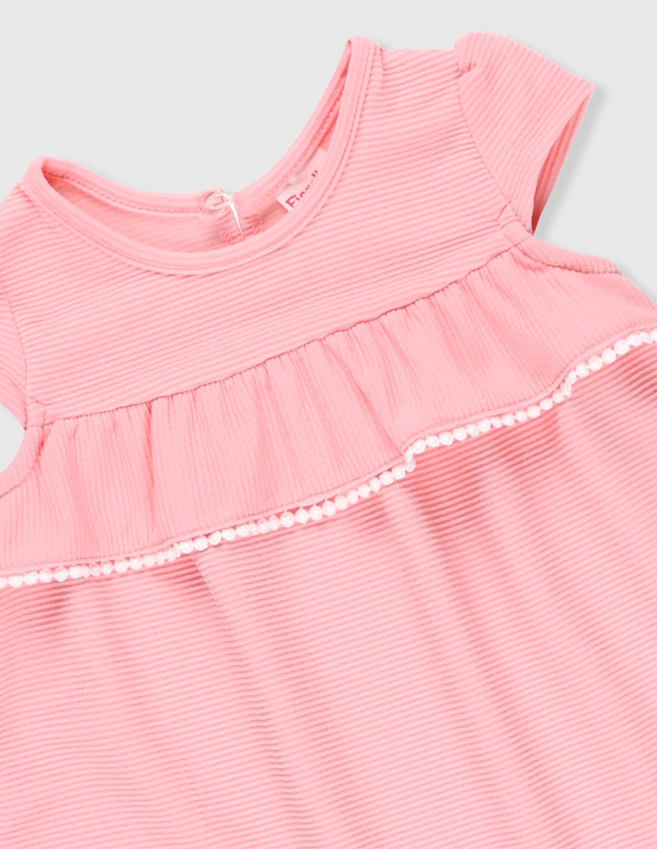 Vestido manga cap para bebé niña 4