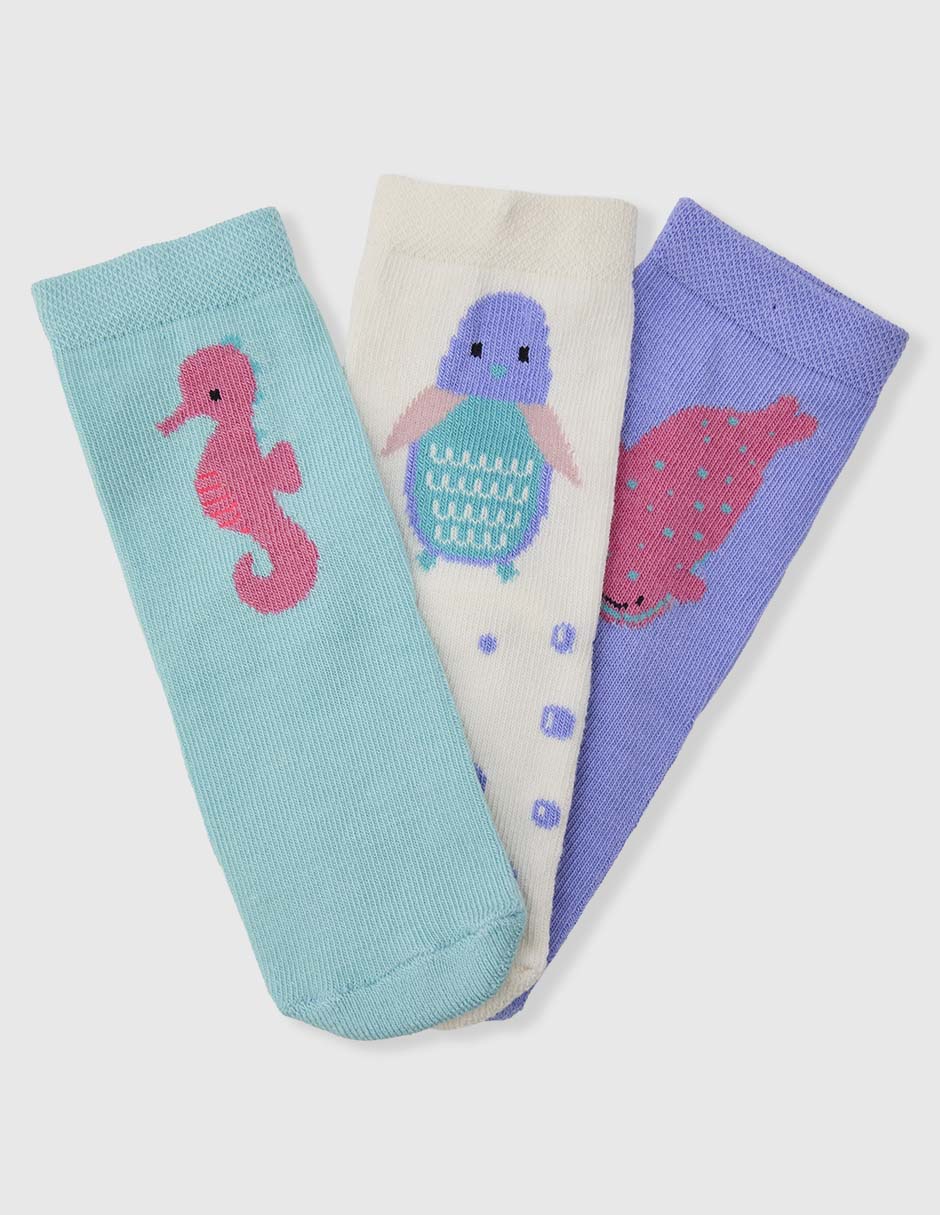 Set calcetín de algodón para bebé niña 5 pares