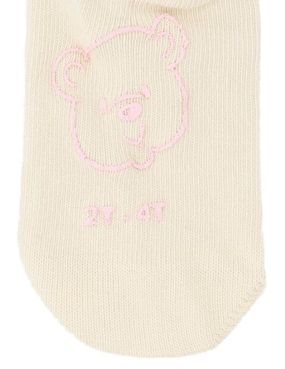 Set de calceta antiderrapante de algodón para bebé niña 3 pares 4