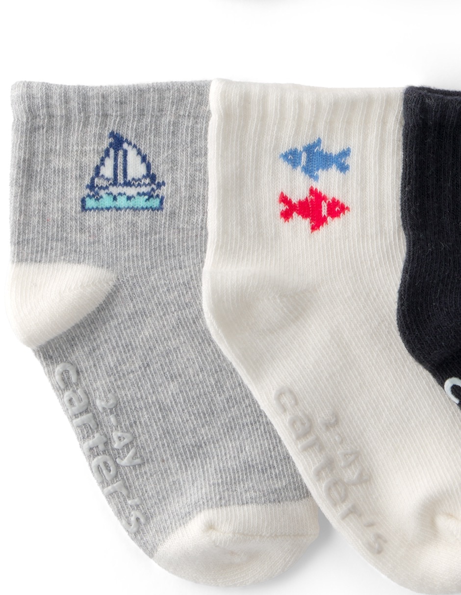 Set de calcetín de algodón para bebé niño 6 pares 2