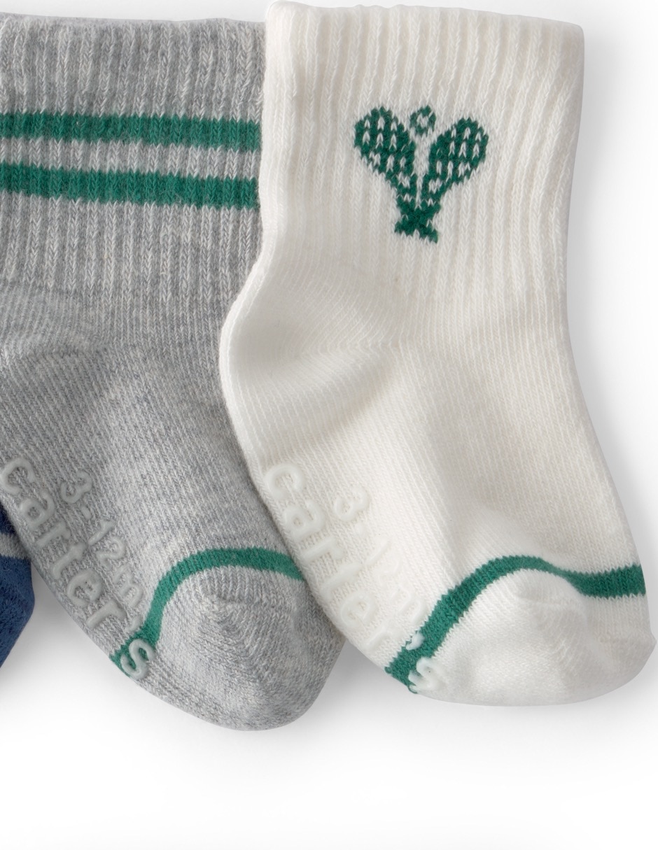 Set de calceta de algodón para bebé niño 6 pares 3