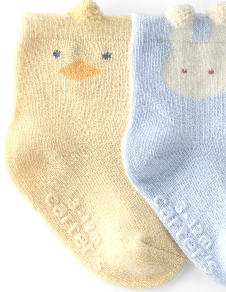 Set de calceta de algodón para bebé 3 pares 3