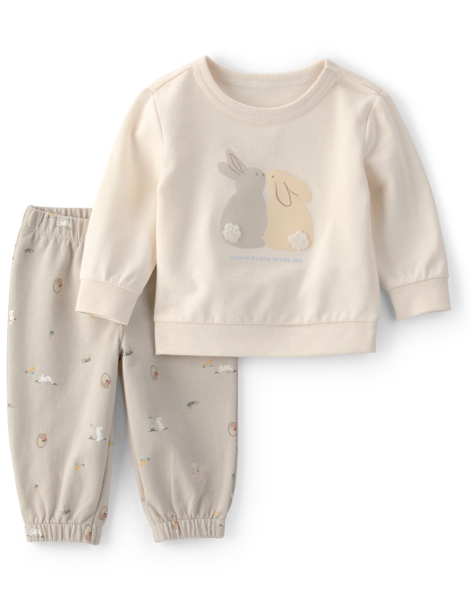 Conjunto casual de algodón para bebé unisex