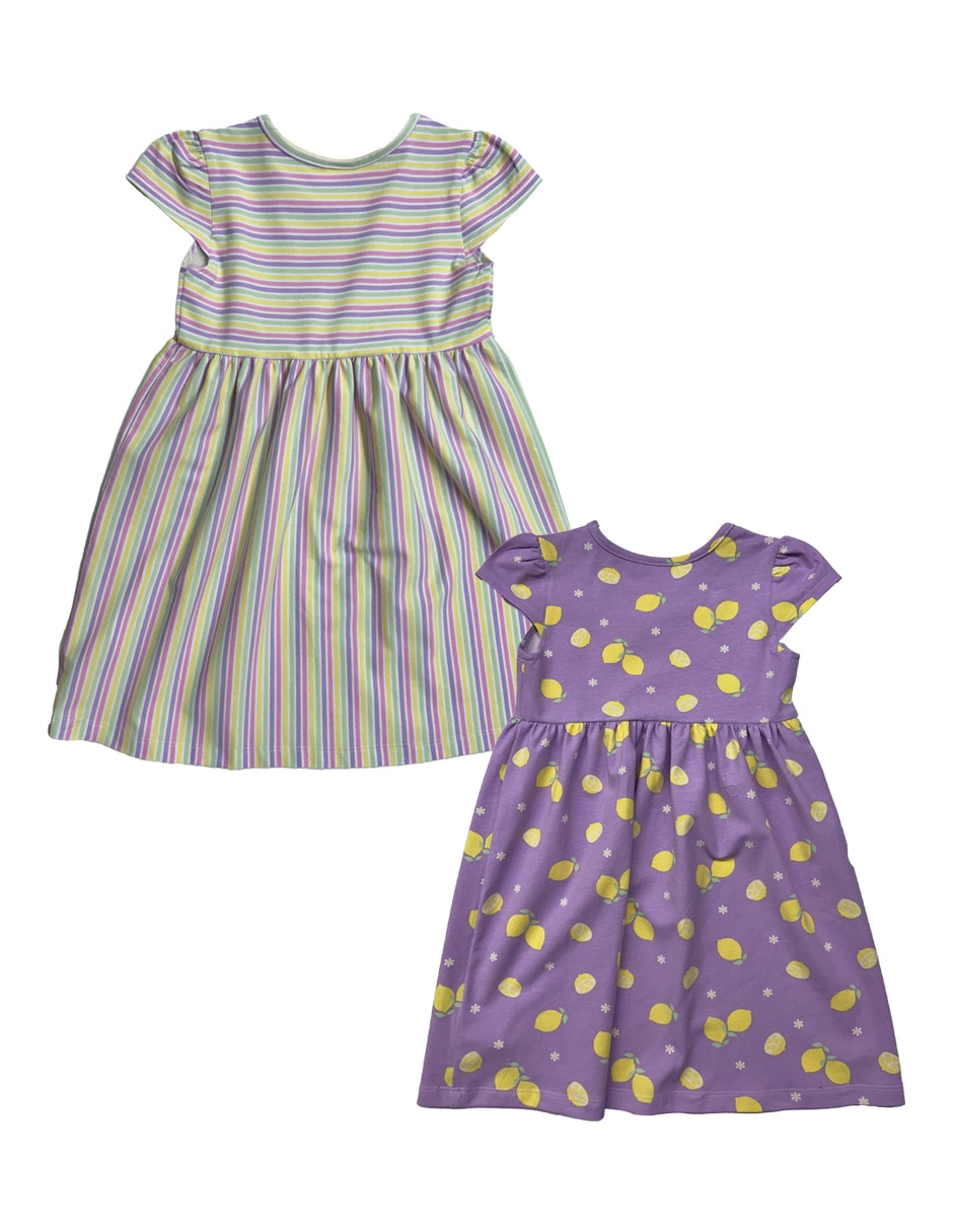Set vestido manga cap para bebé niña 5