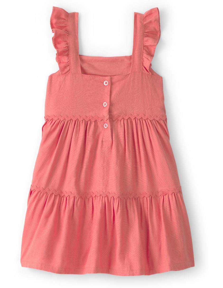 Vestido manga volantes para bebé niña 2