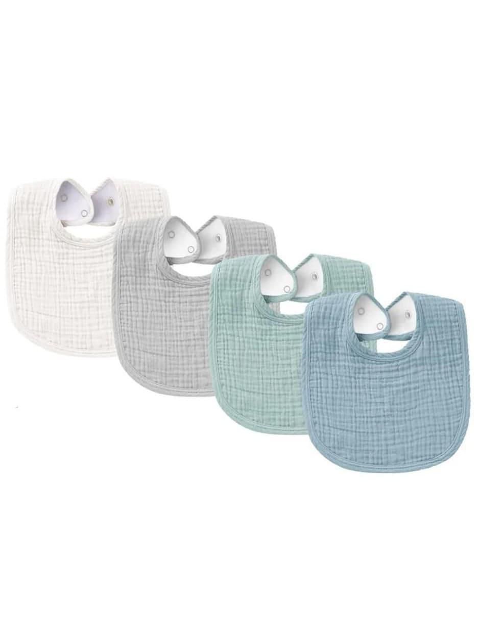 Set babero de algodón 4 piezas