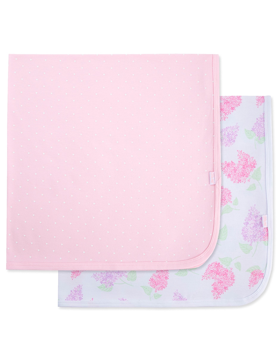 Set cobijas clásicas de tejido punto para niña