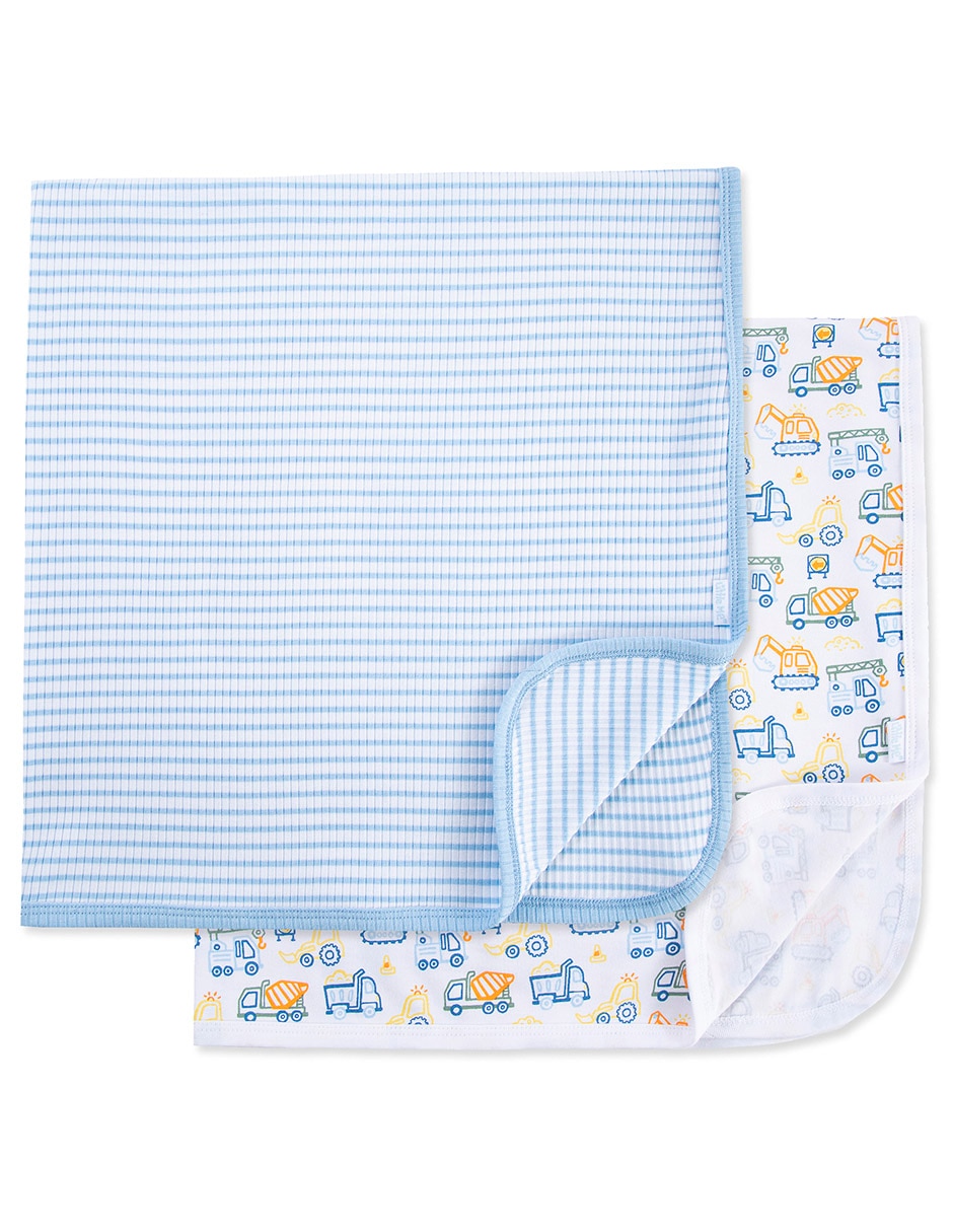 Set cobijas clásicas de tejido punto para niño 2