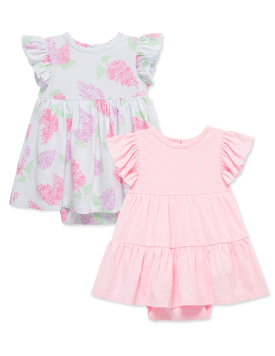 Set vestido manga mariposa para bebé niña Set vestido manga mariposa para bebé niña