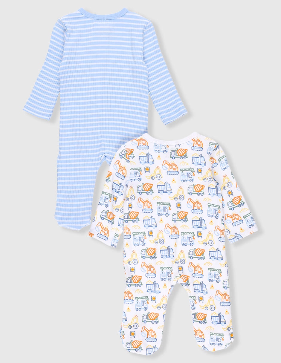 Set de mamelucos de algodón para bebé niño 2