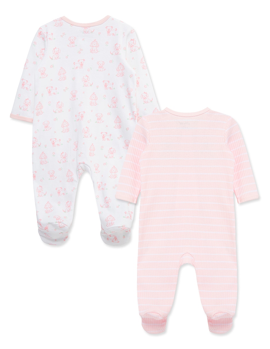Set de mamelucos de algodón orgánico para bebé niña 2