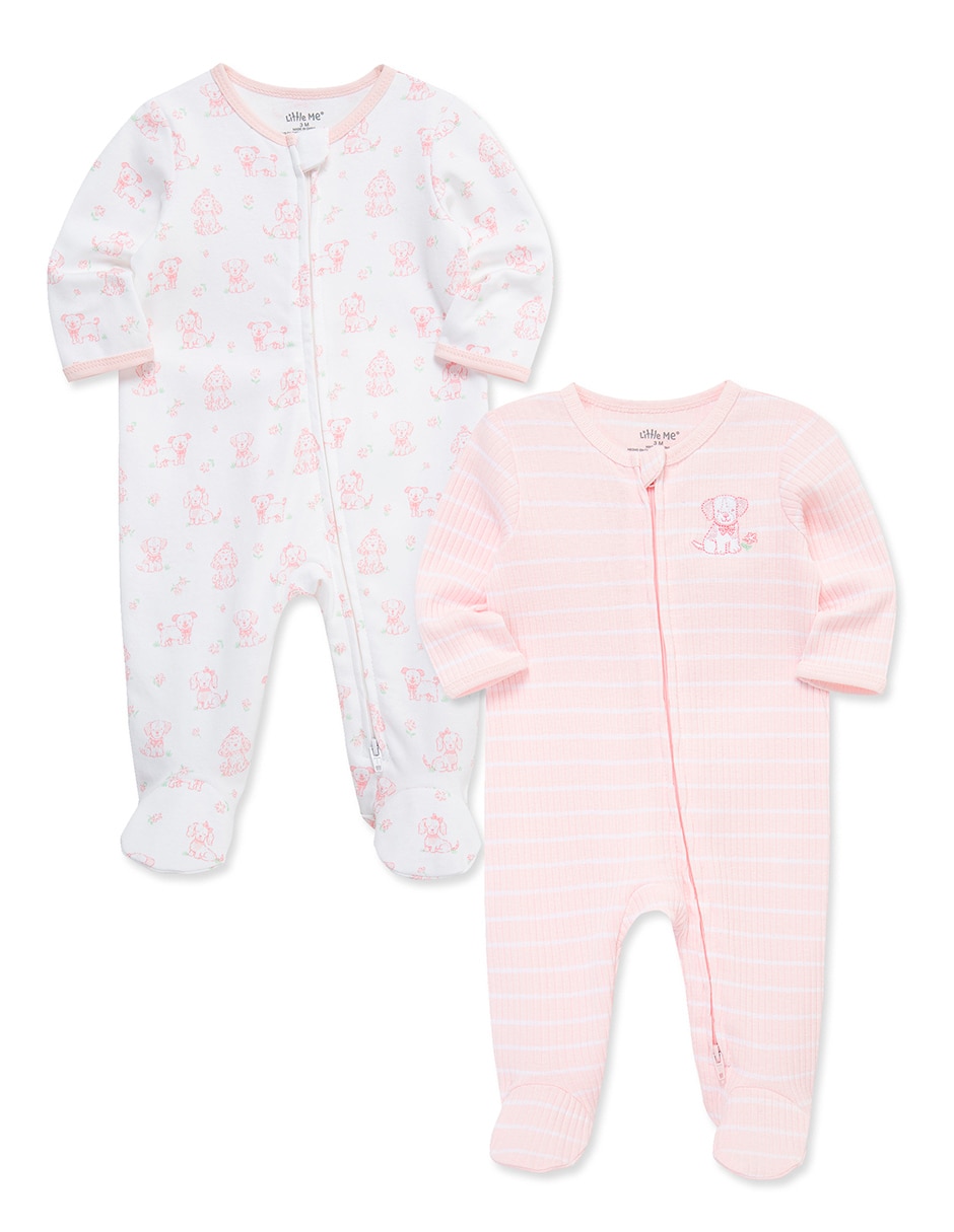 Set de mamelucos de algodón orgánico para bebé niña 3