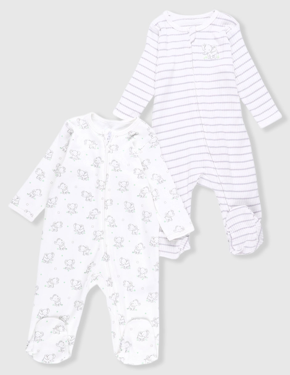Set de mamelucos de algodón orgánico para bebé