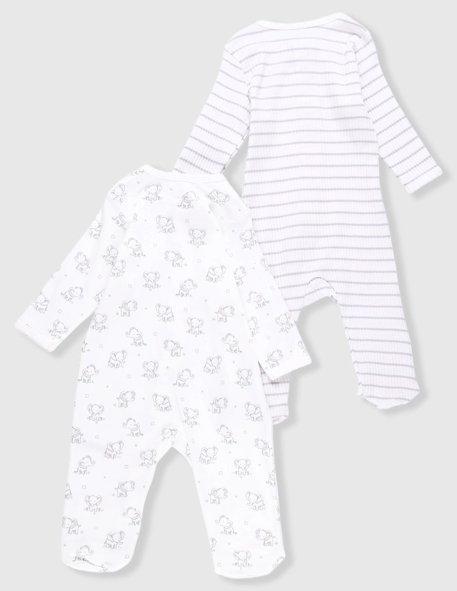 Set de mamelucos de algodón orgánico para bebé 2