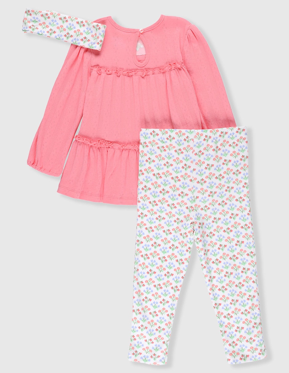 Conjunto casual de algodón para bebé niña 2