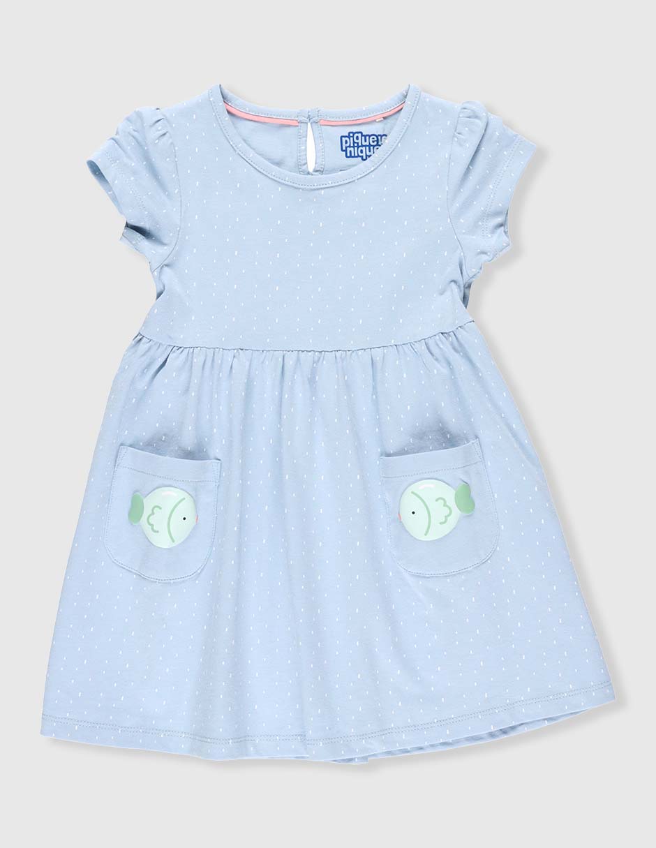 Vestido manga corta para bebé niña