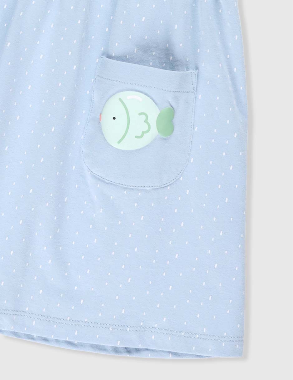 Vestido manga corta para bebé niña 4