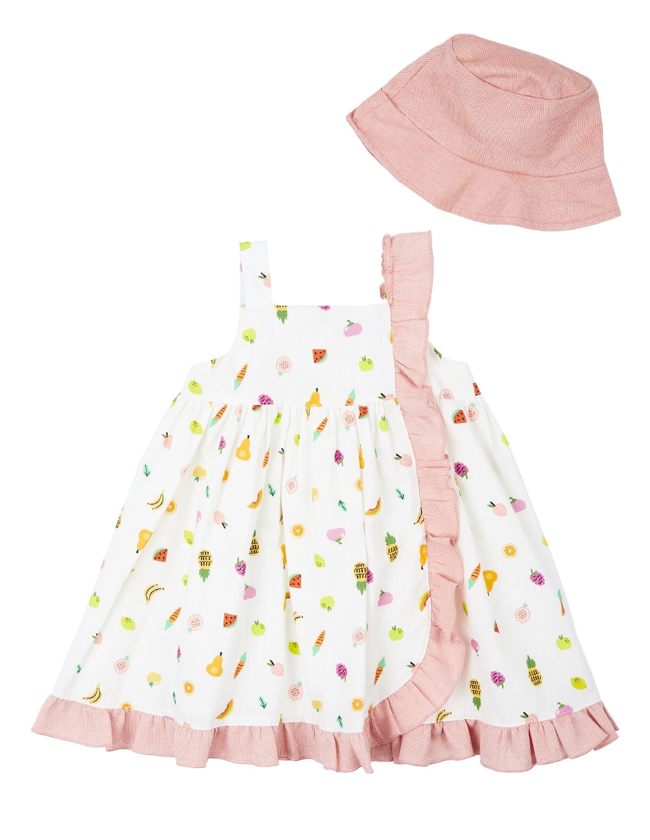 Vestido con gorro para bebé niña Vestido con gorro para bebé niña