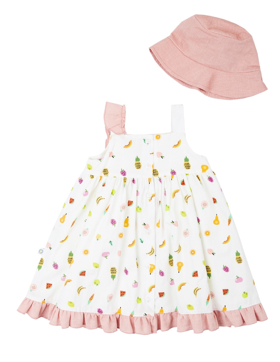 Vestido con gorro para bebé niña 2