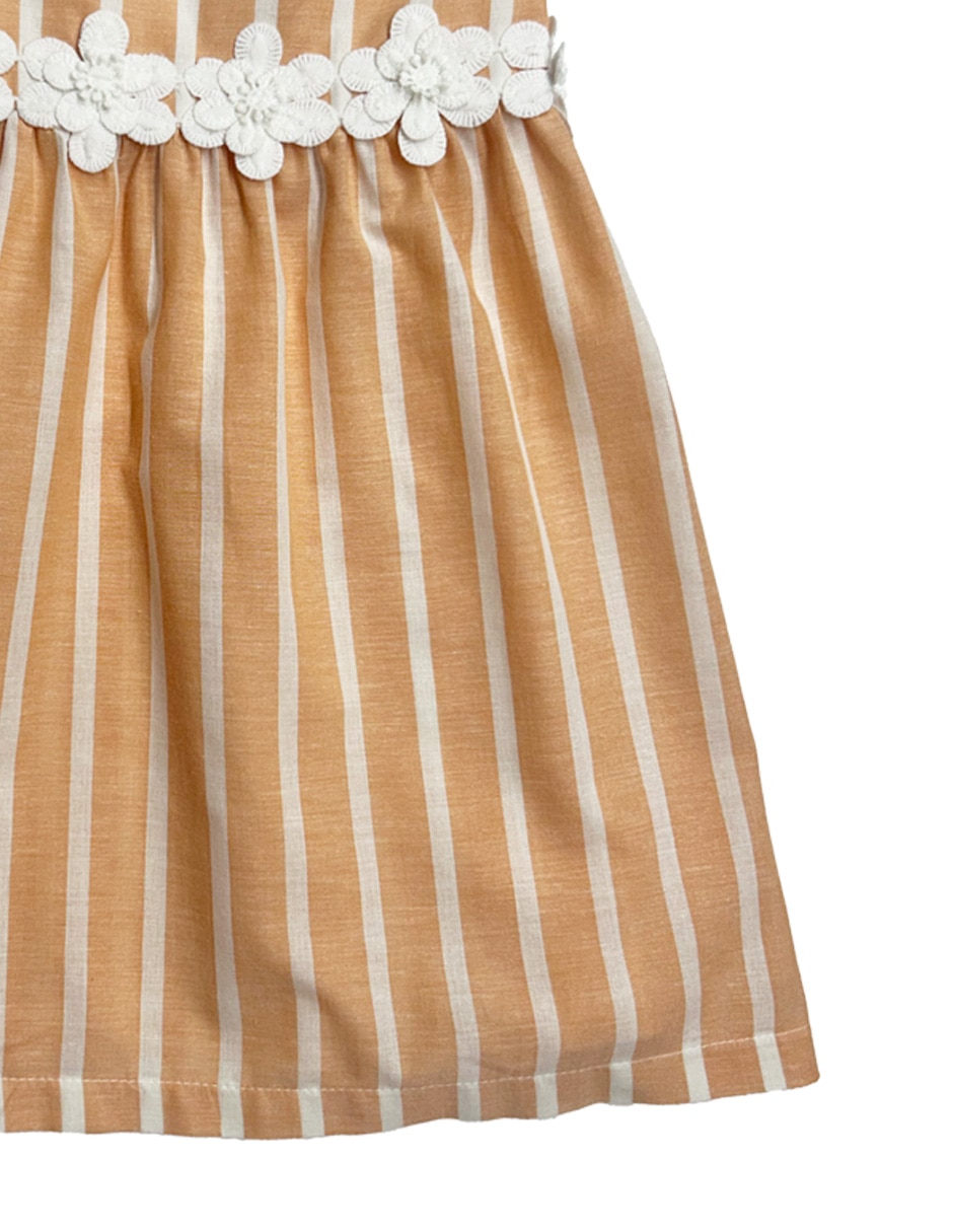 Vestido manga volantes para bebé niña 3