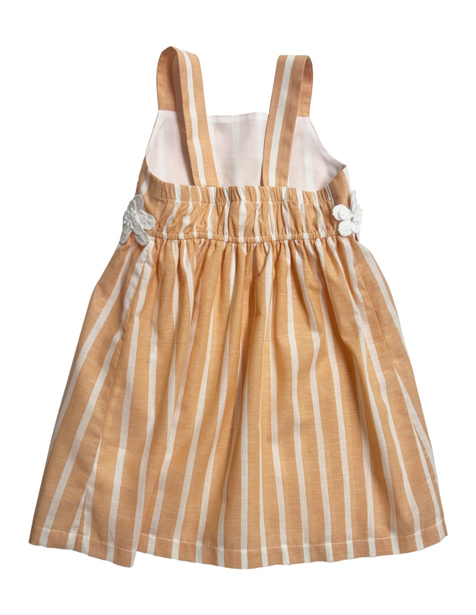 Vestido manga volantes para bebé niña 4