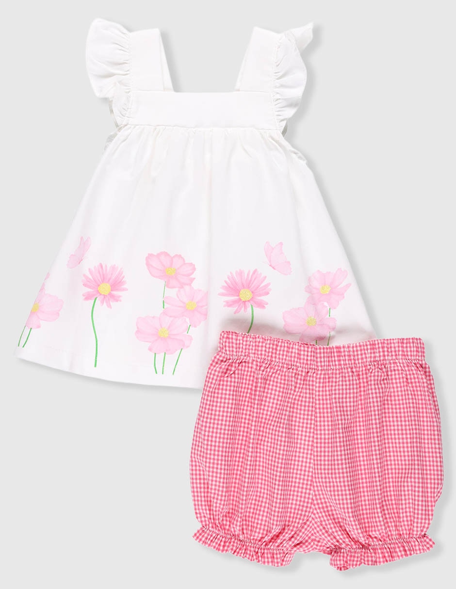 Conjunto casual Fiorella de algodón para bebé Conjunto casual Fiorella de algodón para bebé