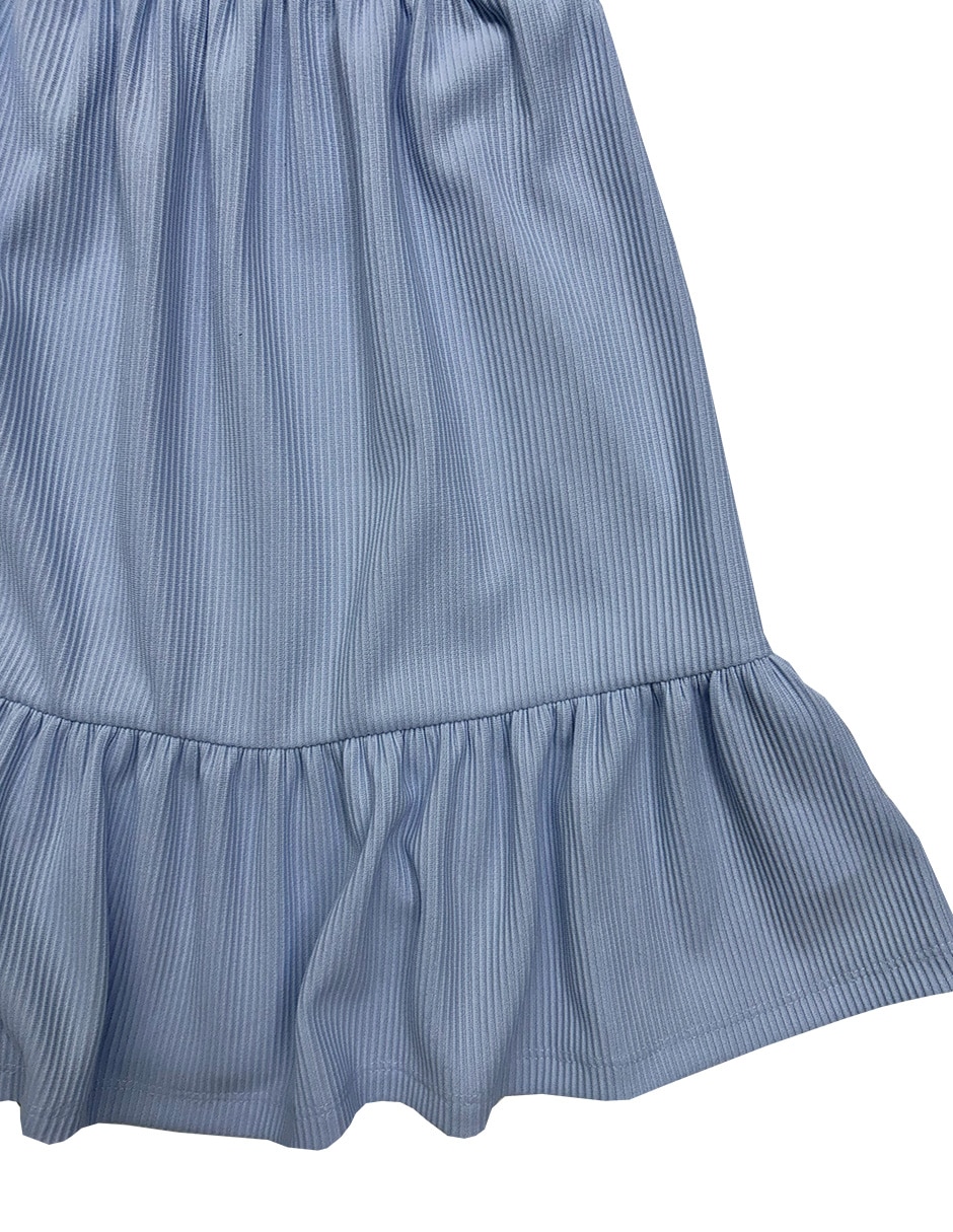 Vestido manga volantes para bebé niña 3