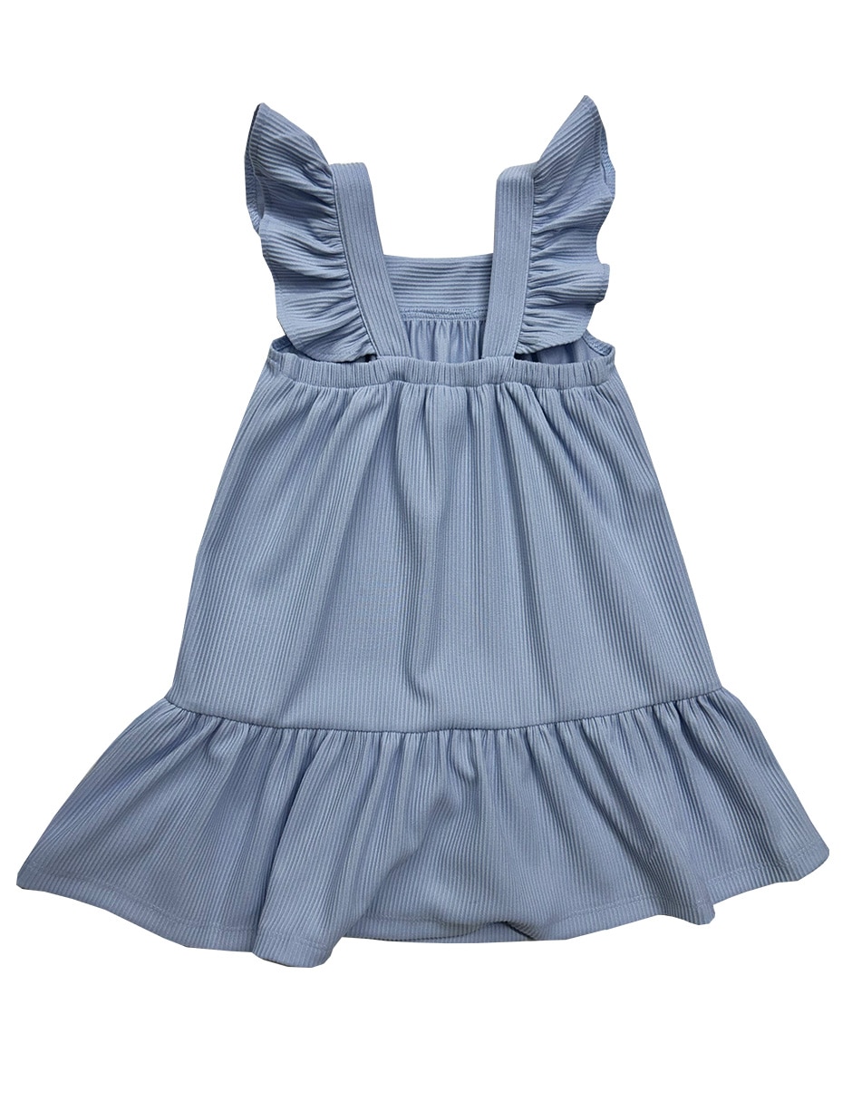 Vestido manga volantes para bebé niña 4