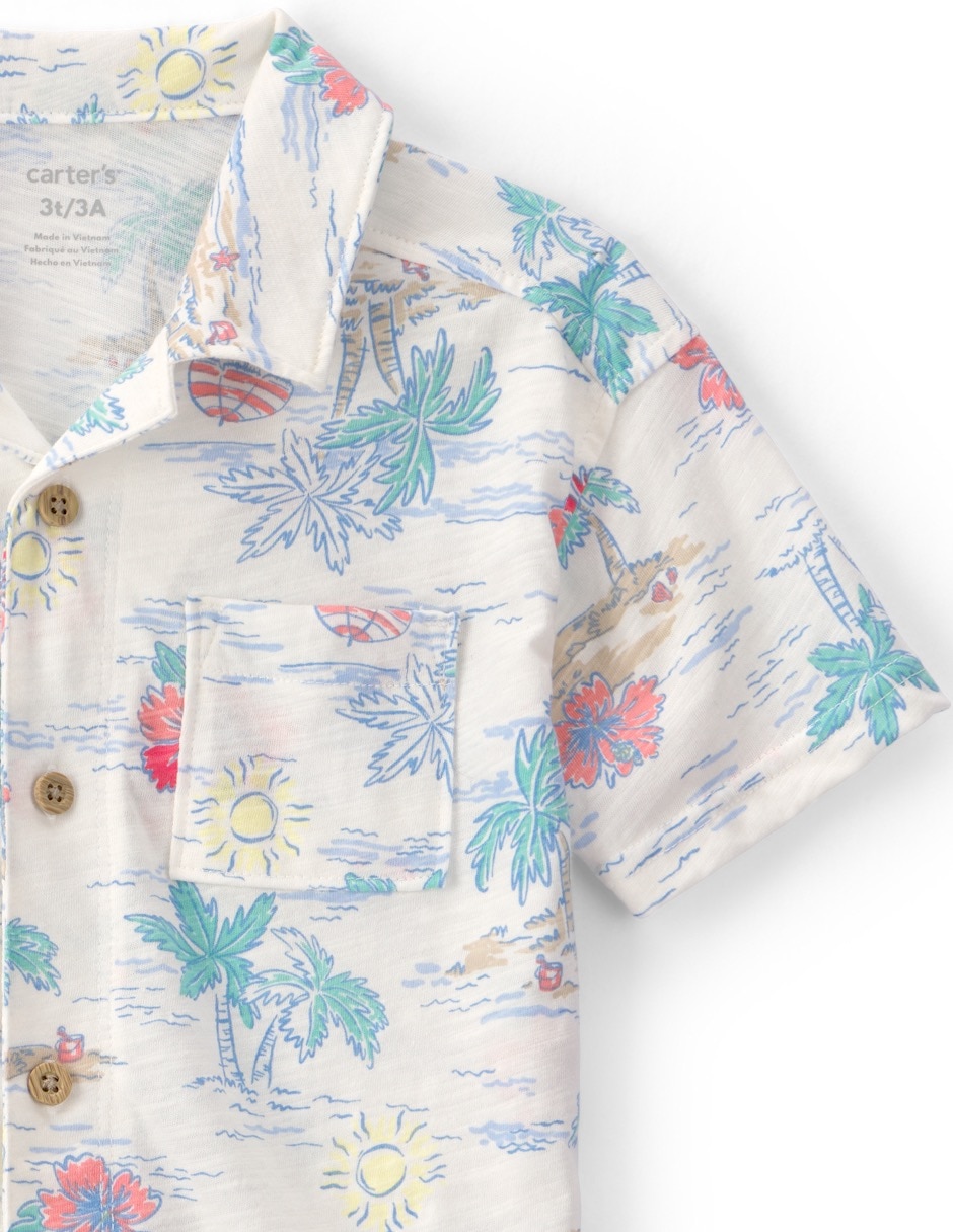 Camisa casual manga corta para bebé niño 3