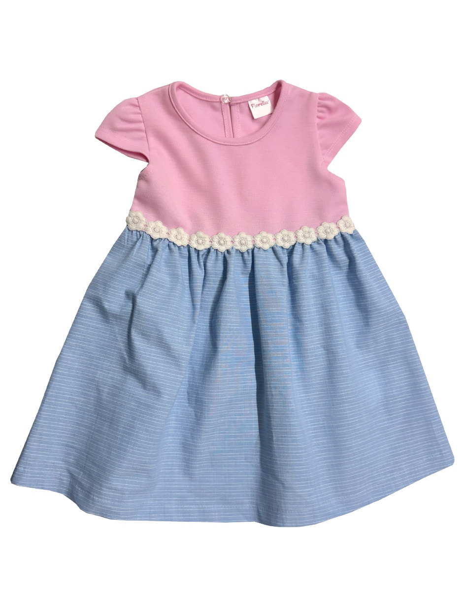 Vestido manga cap para bebé niña Vestido manga cap para bebé niña